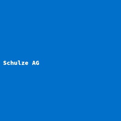 Hersteller: Schulze AG