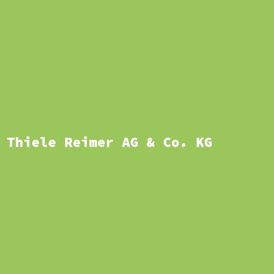 Hersteller: Thiele Reimer AG &amp; Co. KG