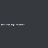 Beliebte Papier-Decke